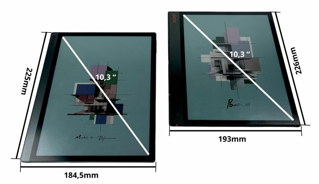 Porównanie wymiarów Tab Ultra C Pro i Note Air 3 C