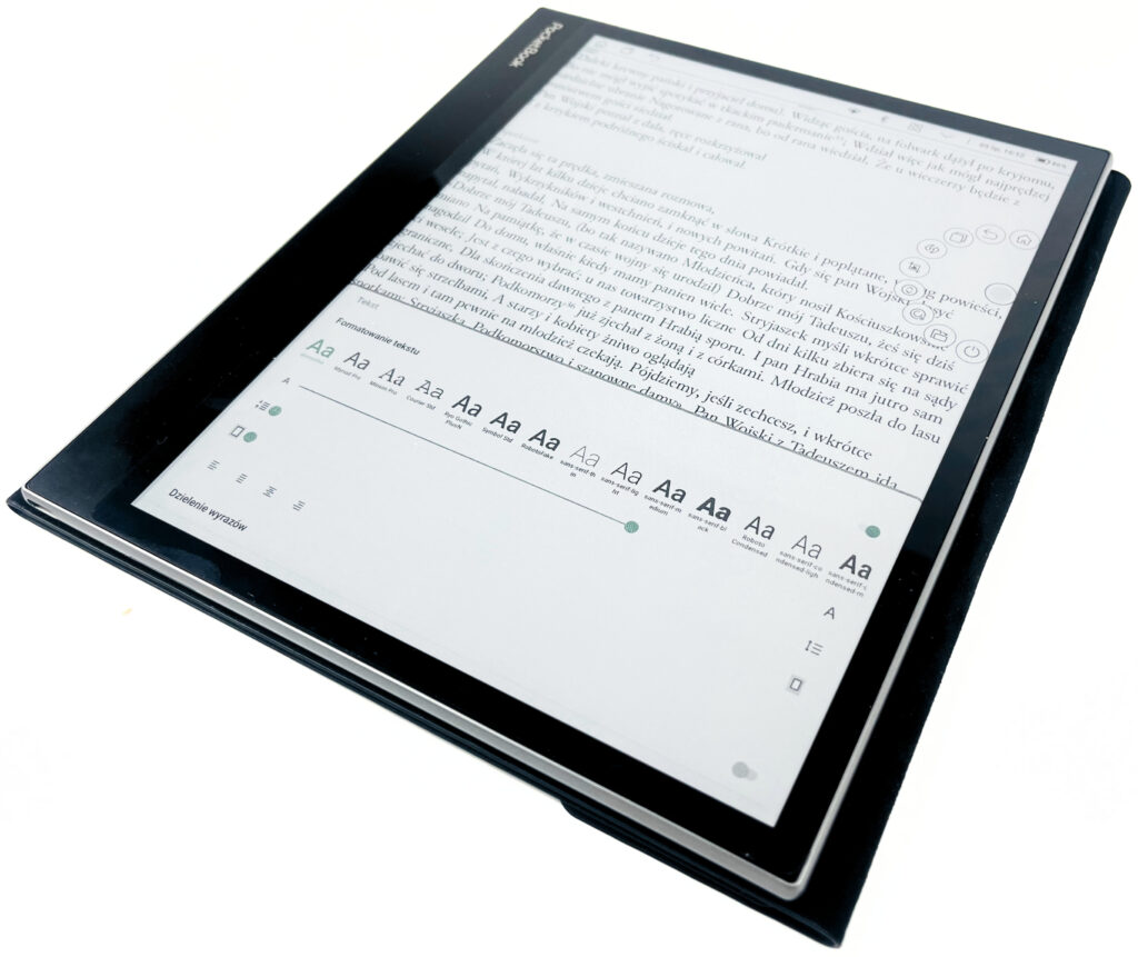 Personalizacja tekstu na notatniku e-ink PocketBook Inkpad Eo