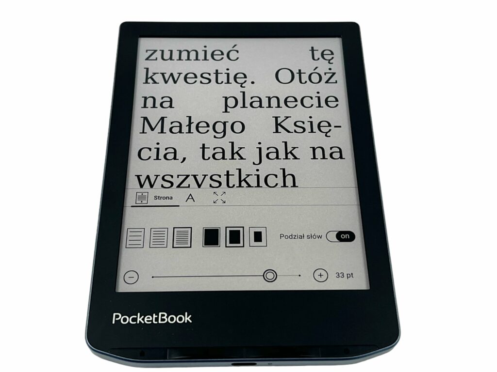 Edycja tekstu e-booka na Pocketbook Verse Pro Color